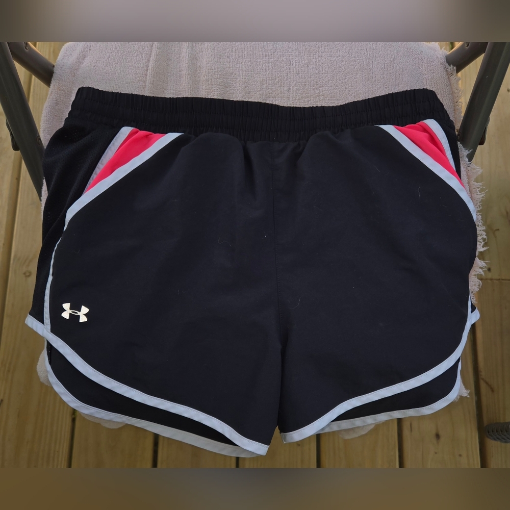 Under Armour Black and Pink Athletic Shorts